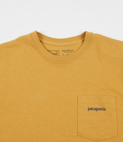 Patagonia Line Logo Ridge Pocket Responsibili-Tee T-Shirt - Glyph Gold