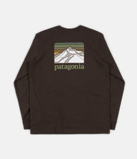 Patagonia Line Logo Ridge Responsibili-Tee Long Sleeve T-Shirt - Logwood Brown