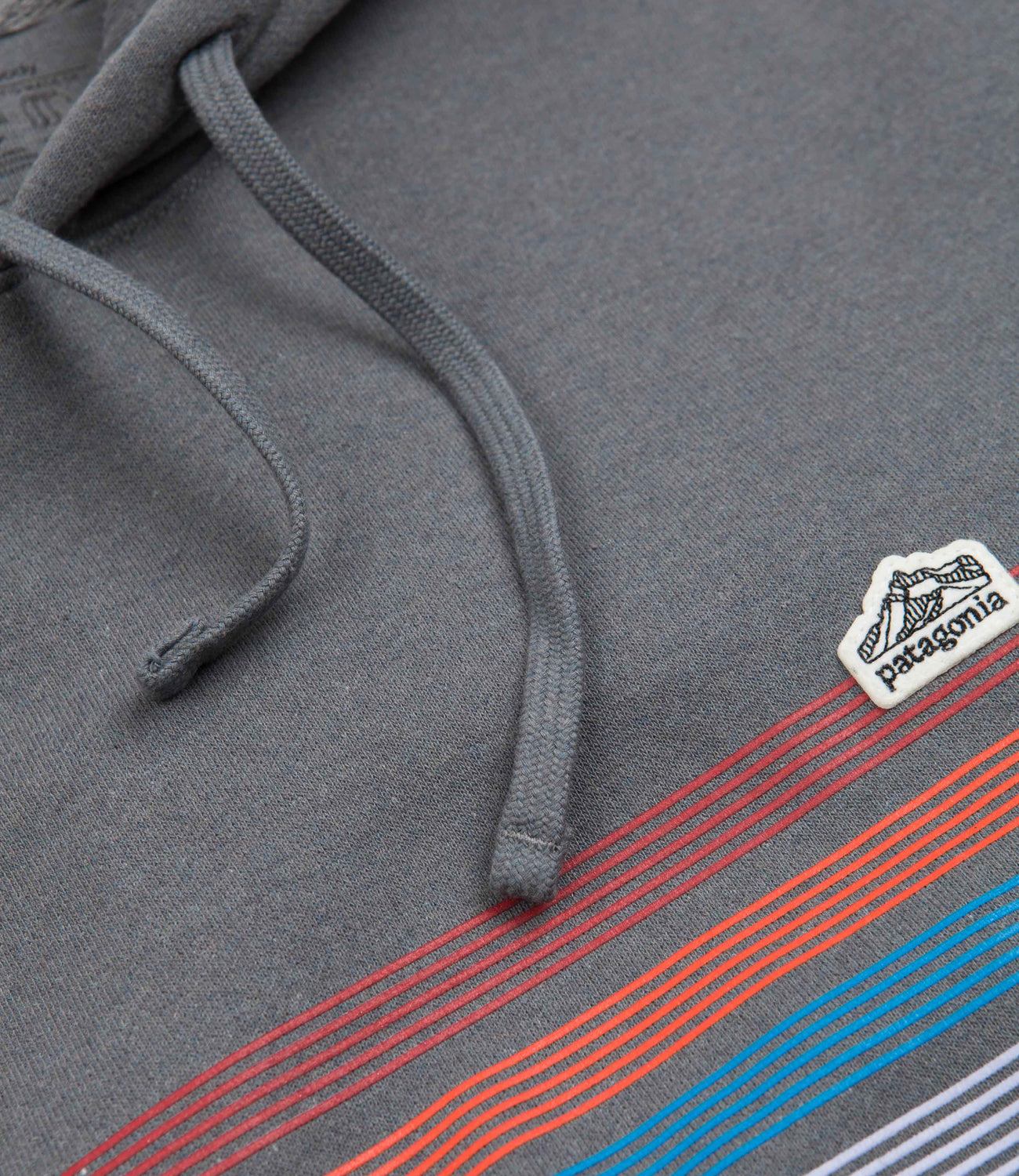 Patagonia Line Logo Ridge Stripe Uprisal Hoodie - Plume Grey | Flatspot