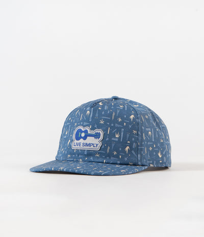 Patagonia Live Simply Guitar Funfarer Cap - Swamp Stamp Multi: Pigeon Blue