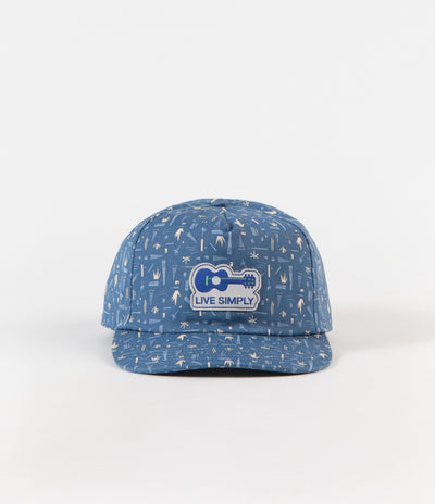 Patagonia Live Simply Guitar Funfarer Cap - Swamp Stamp Multi: Pigeon Blue