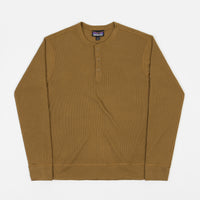 Patagonia Long Sleeve Waffle Knit Henley - Mulch Brown thumbnail