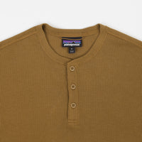 Patagonia Long Sleeve Waffle Knit Henley - Mulch Brown thumbnail