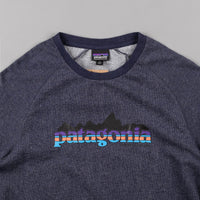 Patagonia Nightfall Fitz Roy Lightweight Crewneck Sweatshirt - Navy Blue thumbnail