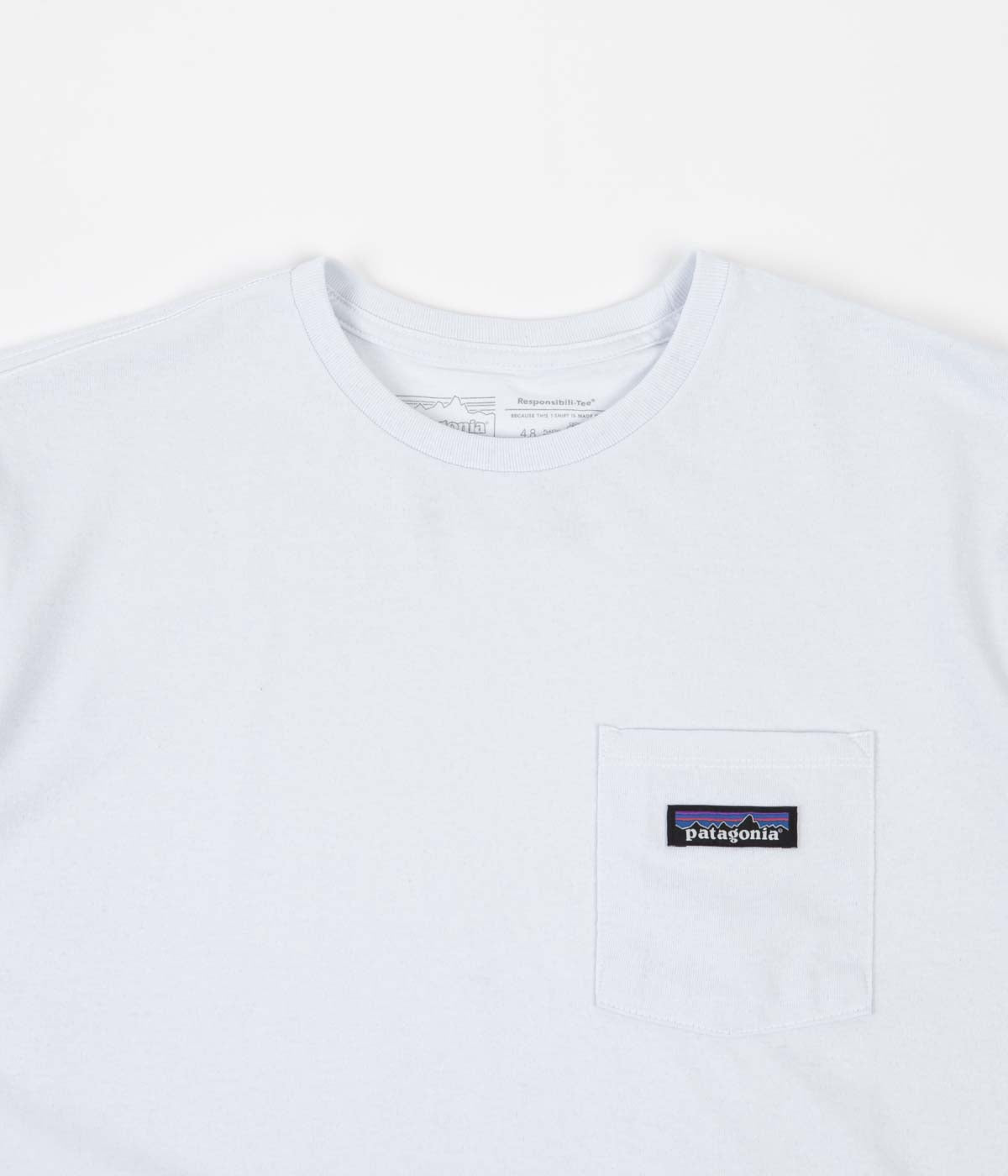 Patagonia P-6 Label Pocket Responsibili-Tee T-Shirt - White | flatspot