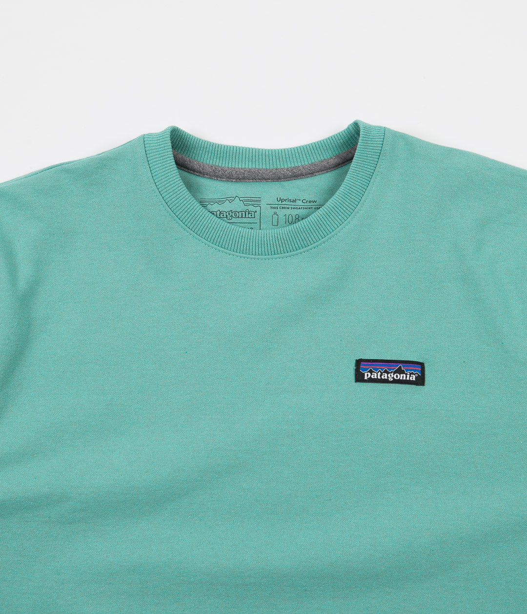 Patagonia P 6 Label Uprisal Crewneck Sweatshirt Light Beryl Green Flatspot