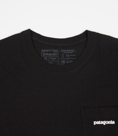 Patagonia P-6 Logo Responsibili-Tee Pocket T-Shirt - Black