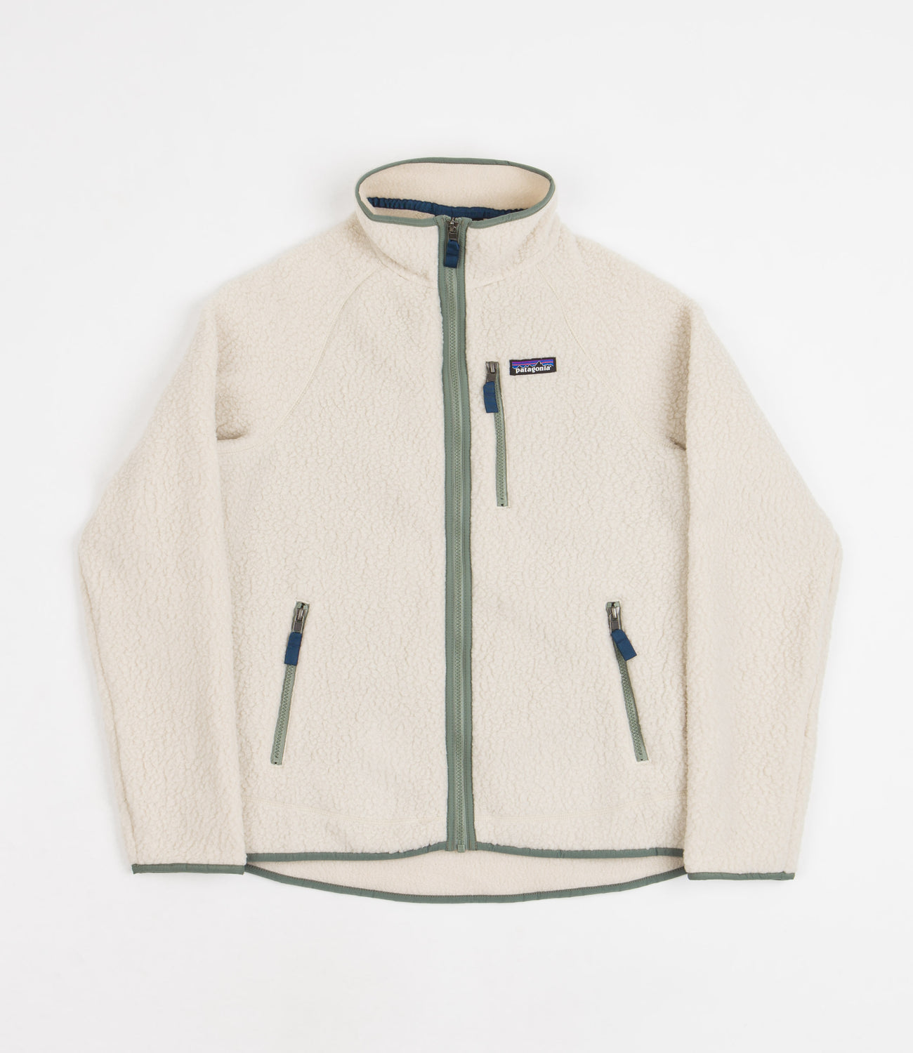Patagonia white fleece jacket hot sale