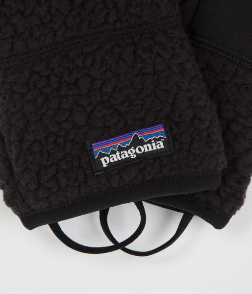 Patagonia Retro Pile Gloves - Black | Flatspot