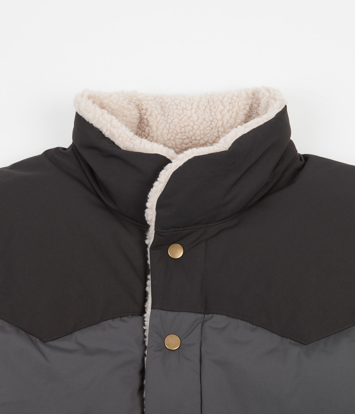 Patagonia Reversible Bivy Down Vest Forge Grey Flatspot
