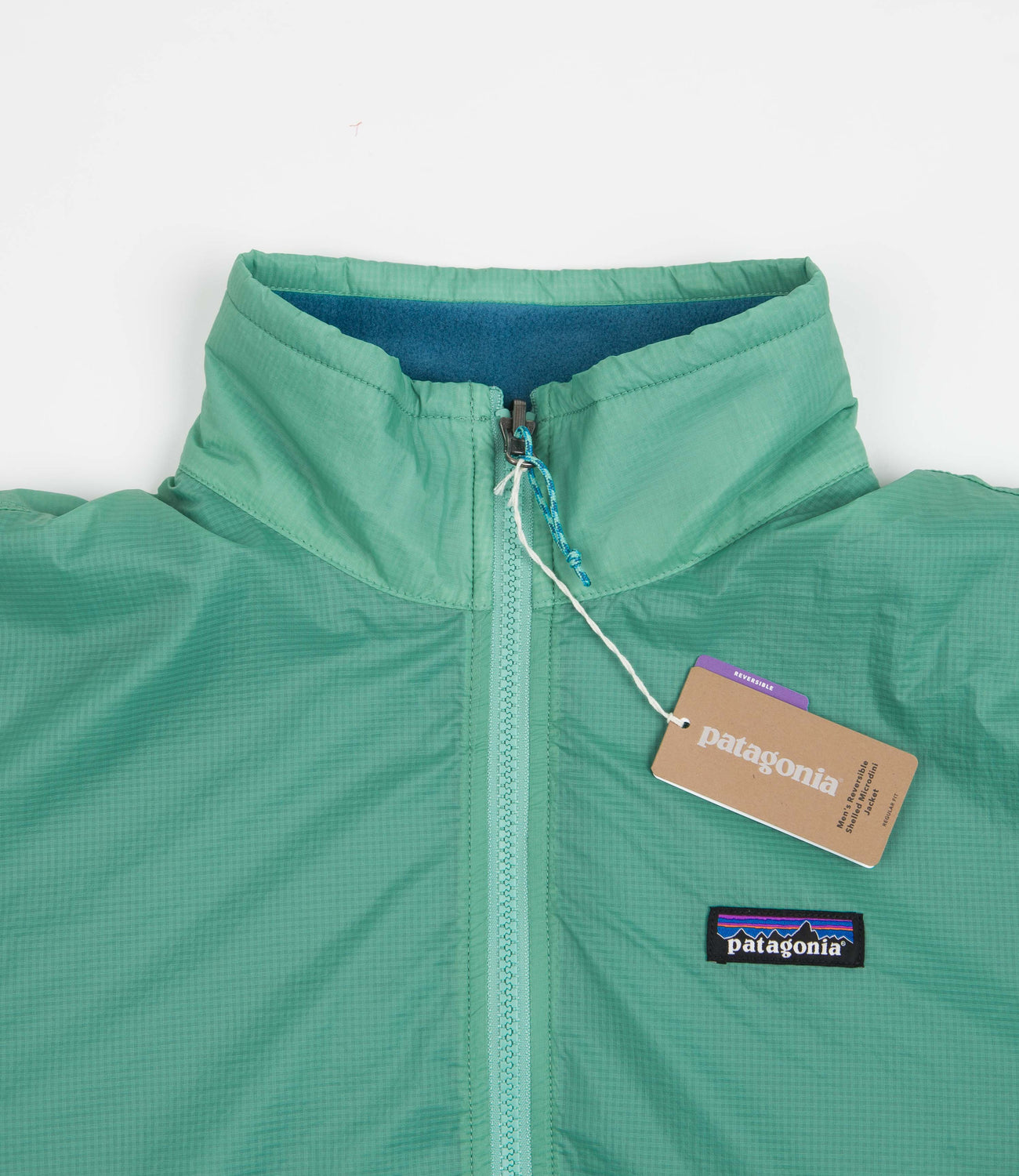 美品  Reversible Patagonia Shelled Teal Fresh - Jacket Microdini Sサイズ