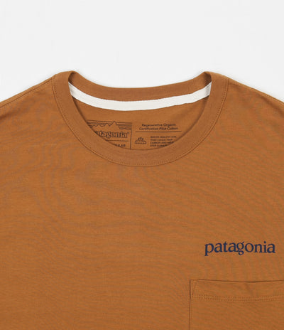 Patagonia Road To Regenerative Pocket T-Shirt - Earthworm Brown