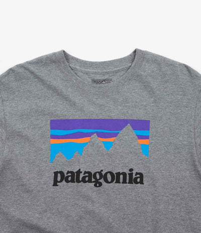 Patagonia Shop Sticker Long Sleeve T-Shirt - Gravel Heather