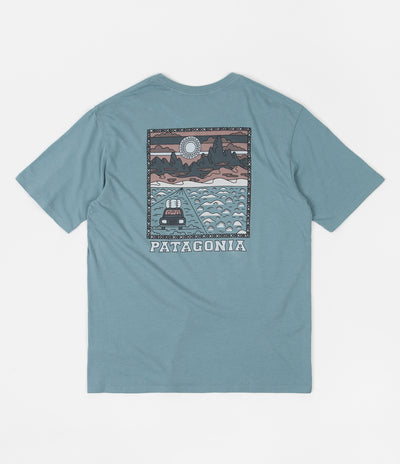 Patagonia Summit Road Organic T-Shirt - Upwell Blue