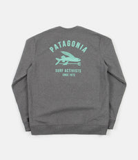 Patagonia Surf Activists Uprisal Crewneck Sweatshirt Gravel Heather Flatspot