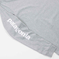 Patagonia Text Logo Long Sleeve T-Shirt - Drifter Grey thumbnail