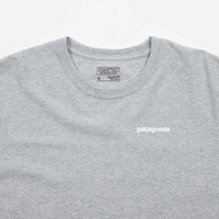 Patagonia Text Logo Long Sleeve T-Shirt - Drifter Grey thumbnail