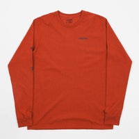 Patagonia Text Logo Long Sleeve T-Shirt - Roots Red thumbnail