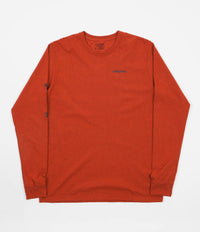 Patagonia Text Logo Long Sleeve T-Shirt - Roots Red