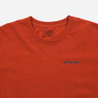Patagonia Text Logo Long Sleeve T-Shirt - Roots Red thumbnail