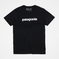 Patagonia Text Logo Organic T-Shirt - Black thumbnail