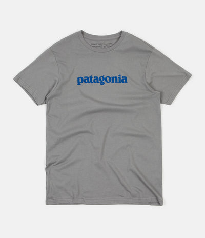 Patagonia Text Logo Organic T-Shirt - Feather Grey