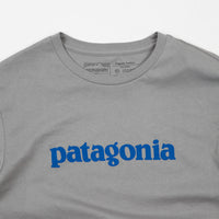 Patagonia Text Logo Organic T-Shirt - Feather Grey thumbnail
