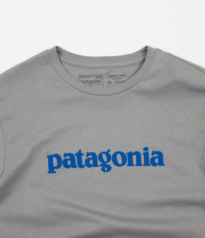 Patagonia Text Logo Organic T-Shirt - Feather Grey