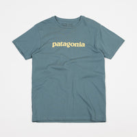 Patagonia Text Logo Organic T-Shirt - Shadow Blue thumbnail