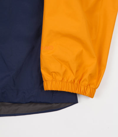 Patagonia torrentshell pullover jacket navy blue rugby yellow cheap