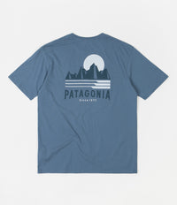 Patagonia Tube View Organic T-Shirt - Pigeon Blue