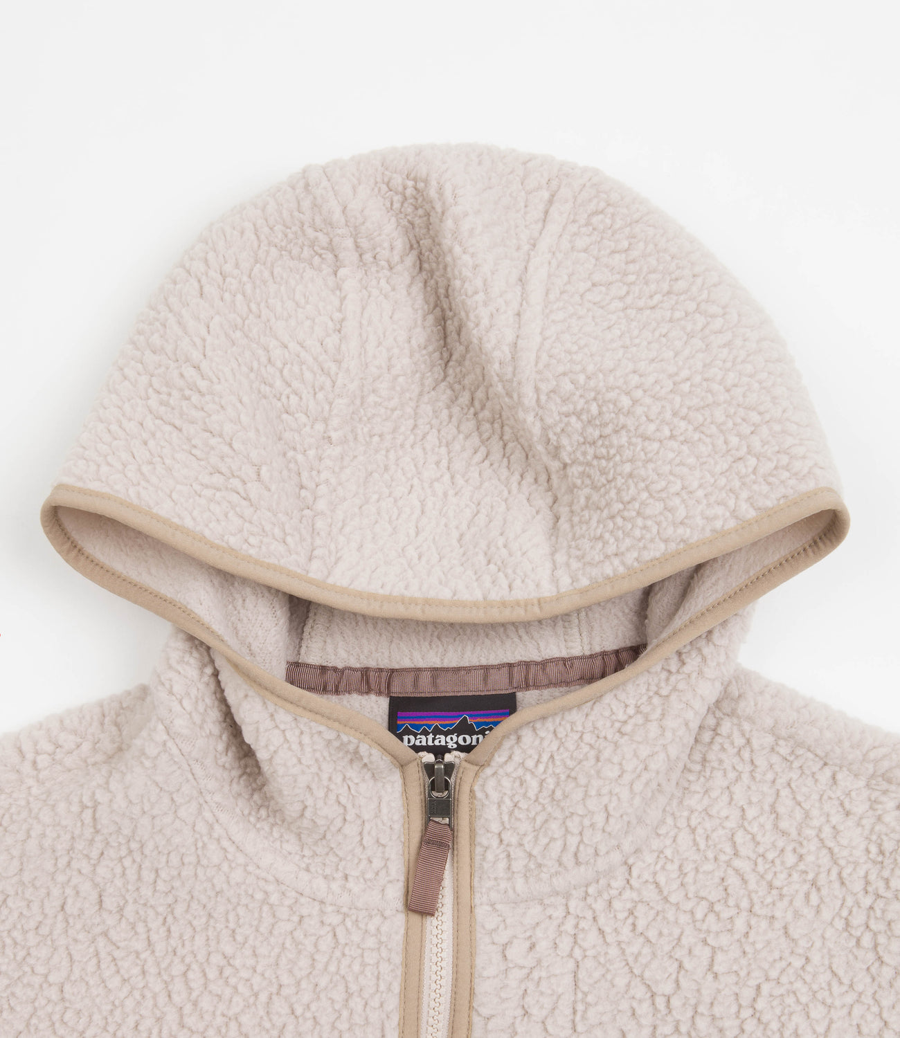 Patagonia Womens Retro Pile Hooded Fleece Shroom Taupe Flatspot