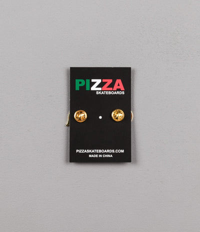 Pizza Skateboards Emoji Pin Badge - Blue