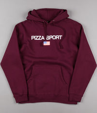 Pizza Skateboards Pizza Sport Hooded Sweatshirt - Burgundy