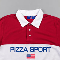 Pizza Skateboards Pizza Sport Polo Shirt - Red / White / Blue thumbnail