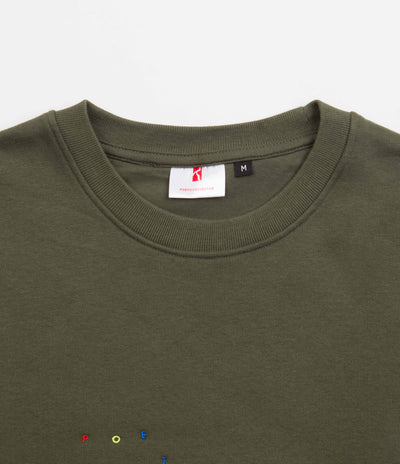 Poetic Collective Color Logo Crewneck Sweatshirt Khaki Flatspot