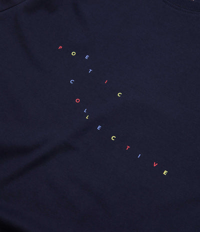 Poetic Collective Color Logo T-Shirt - Navy