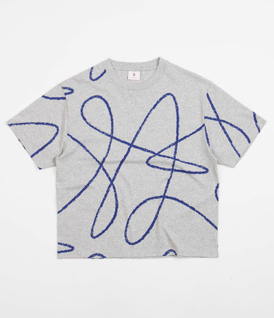 Poetic Collective Doodle Pattern T-Shirt - Heather Grey