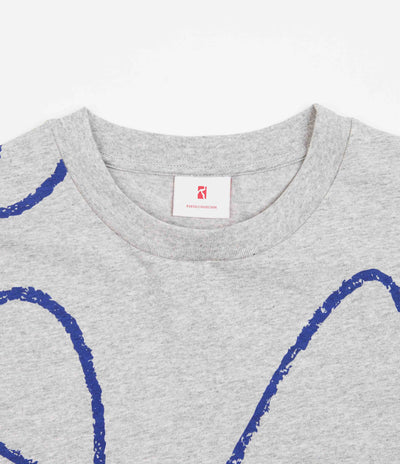 Poetic Collective Doodle Pattern T-Shirt - Heather Grey