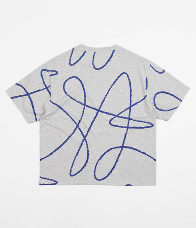 Poetic Collective Doodle Pattern T-Shirt - Heather Grey