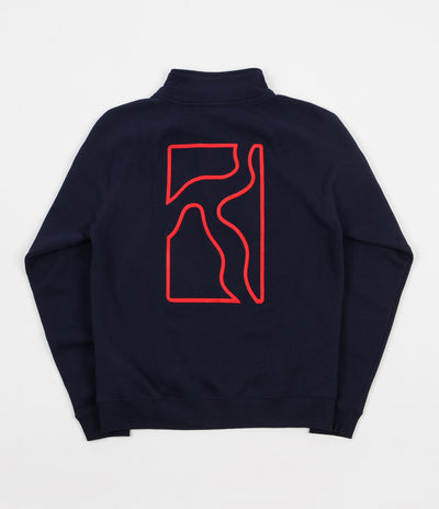 Poetic Collective Half Zip Sweatshirt - Navy