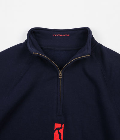 Poetic Collective Half Zip Sweatshirt - Navy