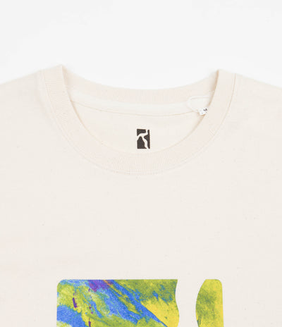 Poetic Collective Logo Cut Out T-Shirt - Off White