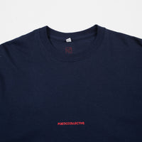 Poetic Collective Repetition Long Sleeve T-Shirt - Navy thumbnail
