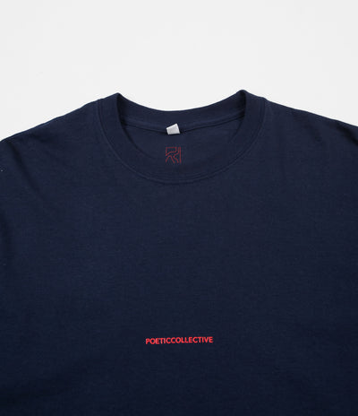 Poetic Collective Repetition Long Sleeve T-Shirt - Navy