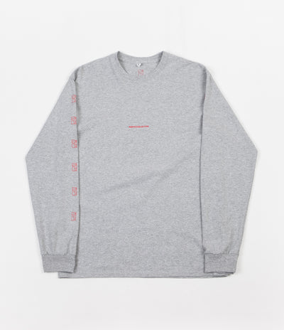 Poetic Collective Repetition Long Sleeve T-Shirt -  Sport Grey