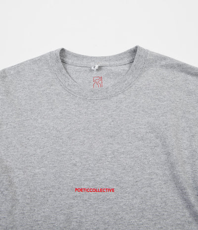 Poetic Collective Repetition Long Sleeve T-Shirt -  Sport Grey