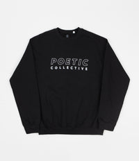 Poetic Collective Sport Crewneck Sweatshirt - White On Black