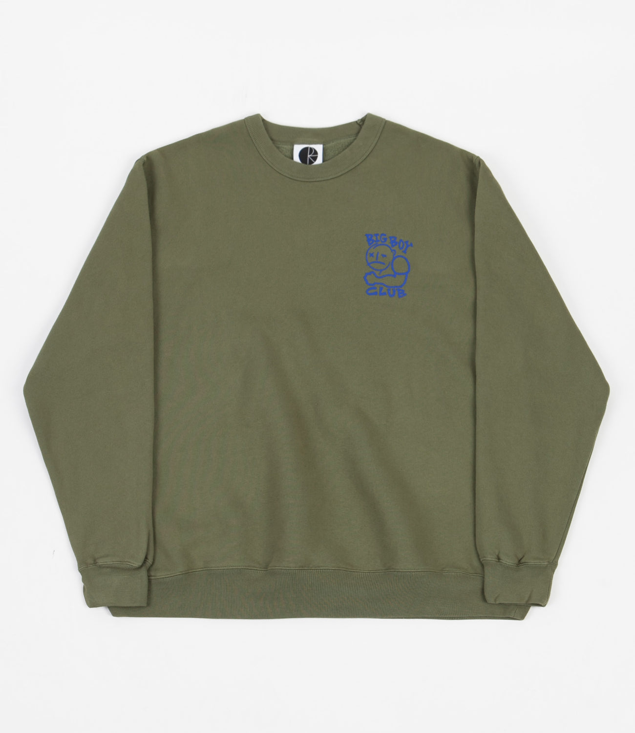 Polar Big Boy Club Crewneck Sweatshirt - Army Green | Flatspot