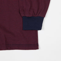 Polar Big Boy Microstripe Long Sleeve T-Shirt - Navy / Burgundy thumbnail